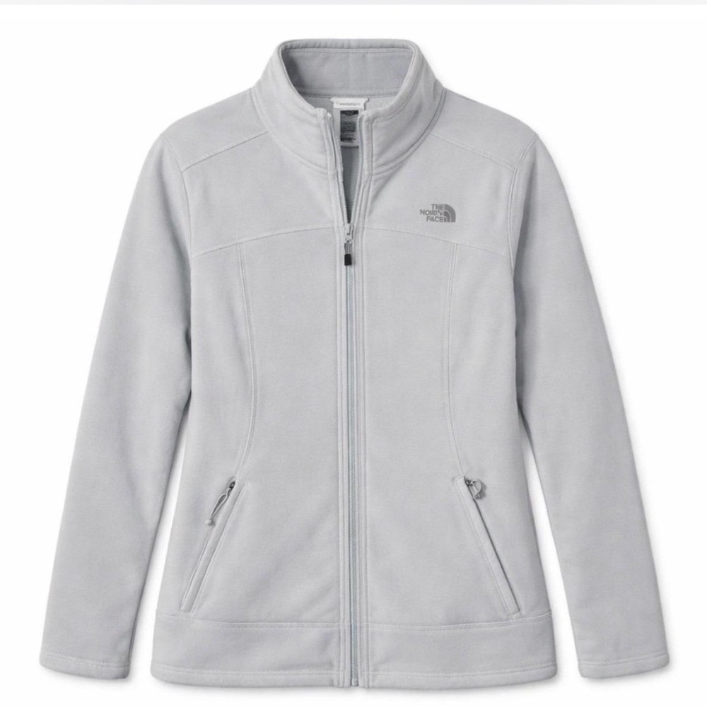 The North Face Osito Full Zip Fleece Jacket Light Gray Women Large